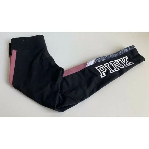 Victoria's Secret Pink Ultimate Full Length Leggings Size XS Black Heather Grey - Picture 1 of 6